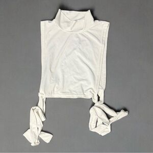 3/$20 White Sleeveless mock Turtleneck Top (open sides)